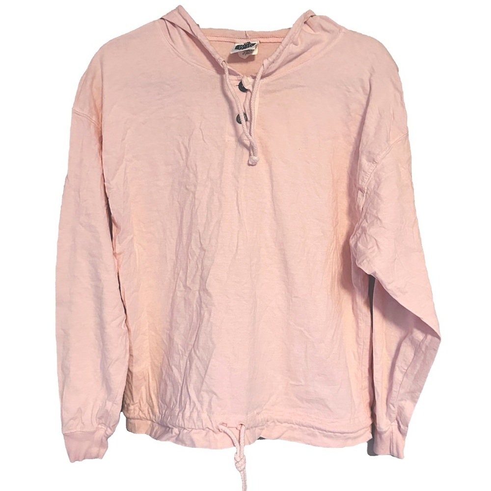 Vintage Weavers Cotton Pullover w/ Hood • Pink • Made in U.S.A.